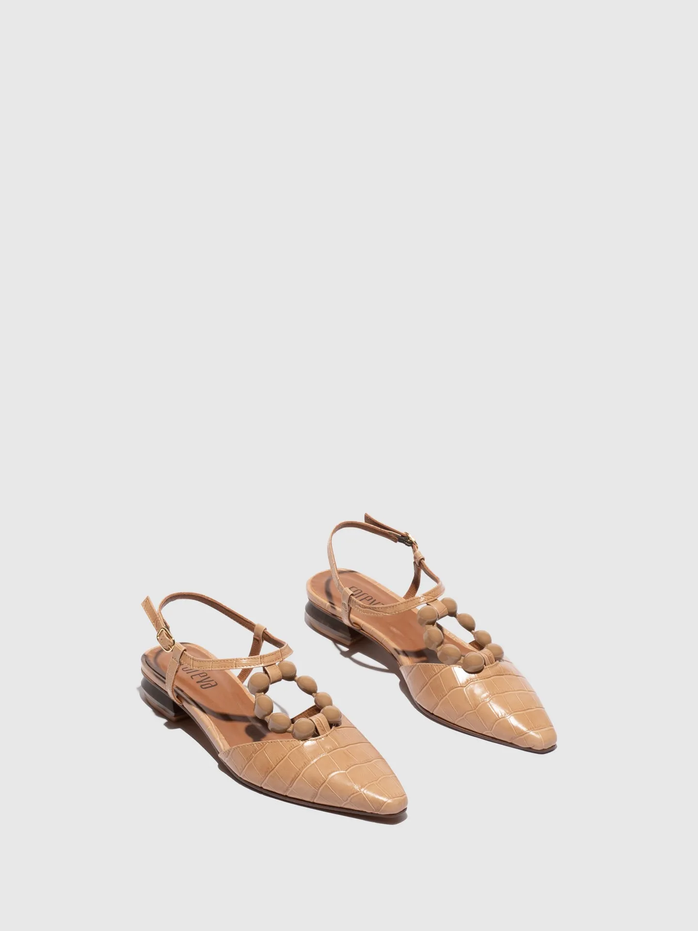 Beige Appliqués Sandals