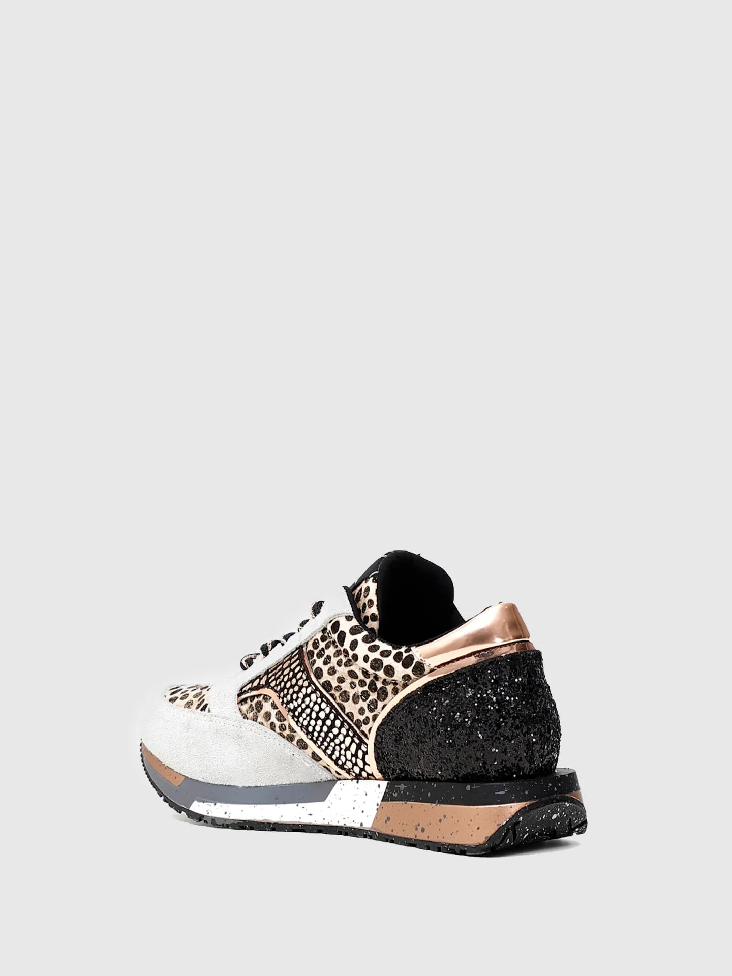 Beige Lace-up Trainers