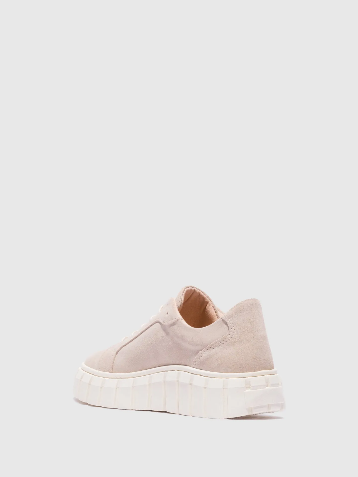 Beige Lace-up Trainers
