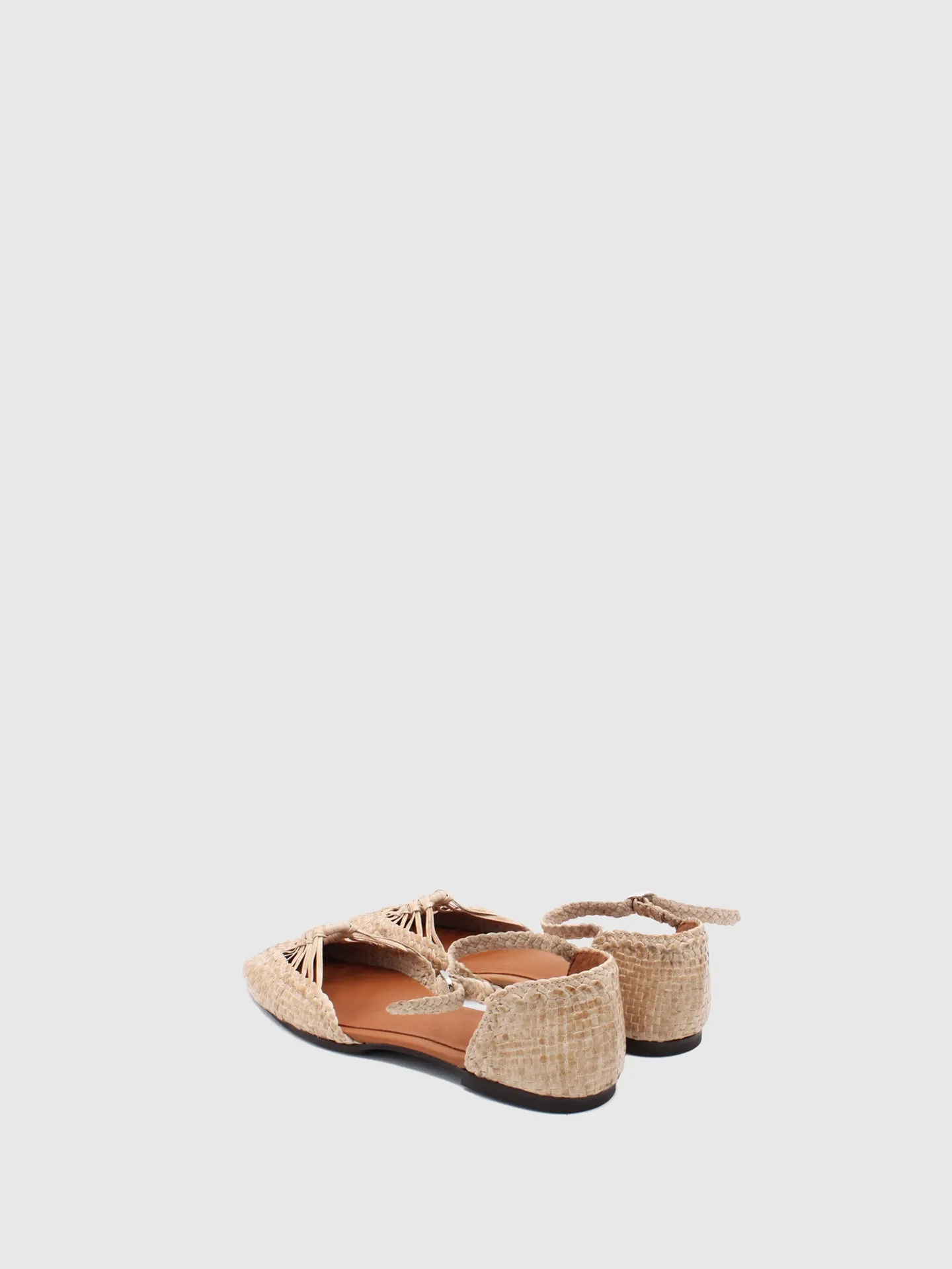 Beige Round Toe Sandals