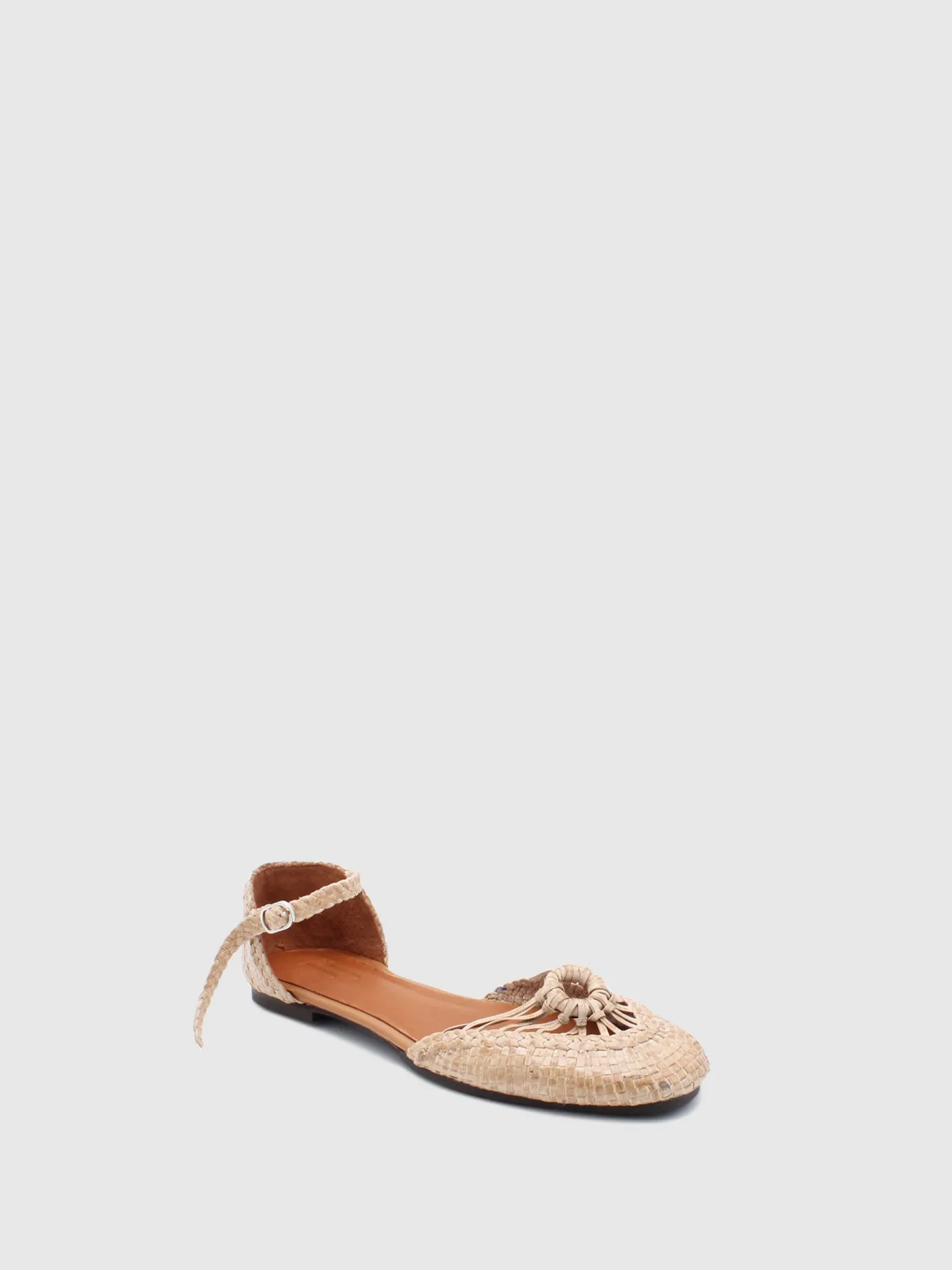 Beige Round Toe Sandals