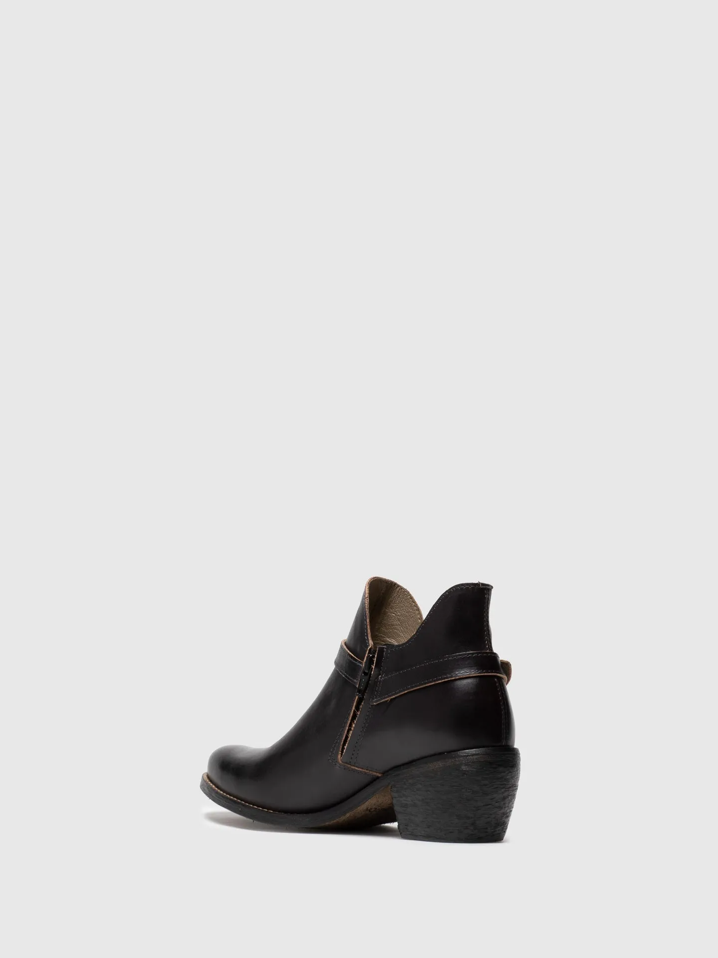 Black Buckle Ankle Boots