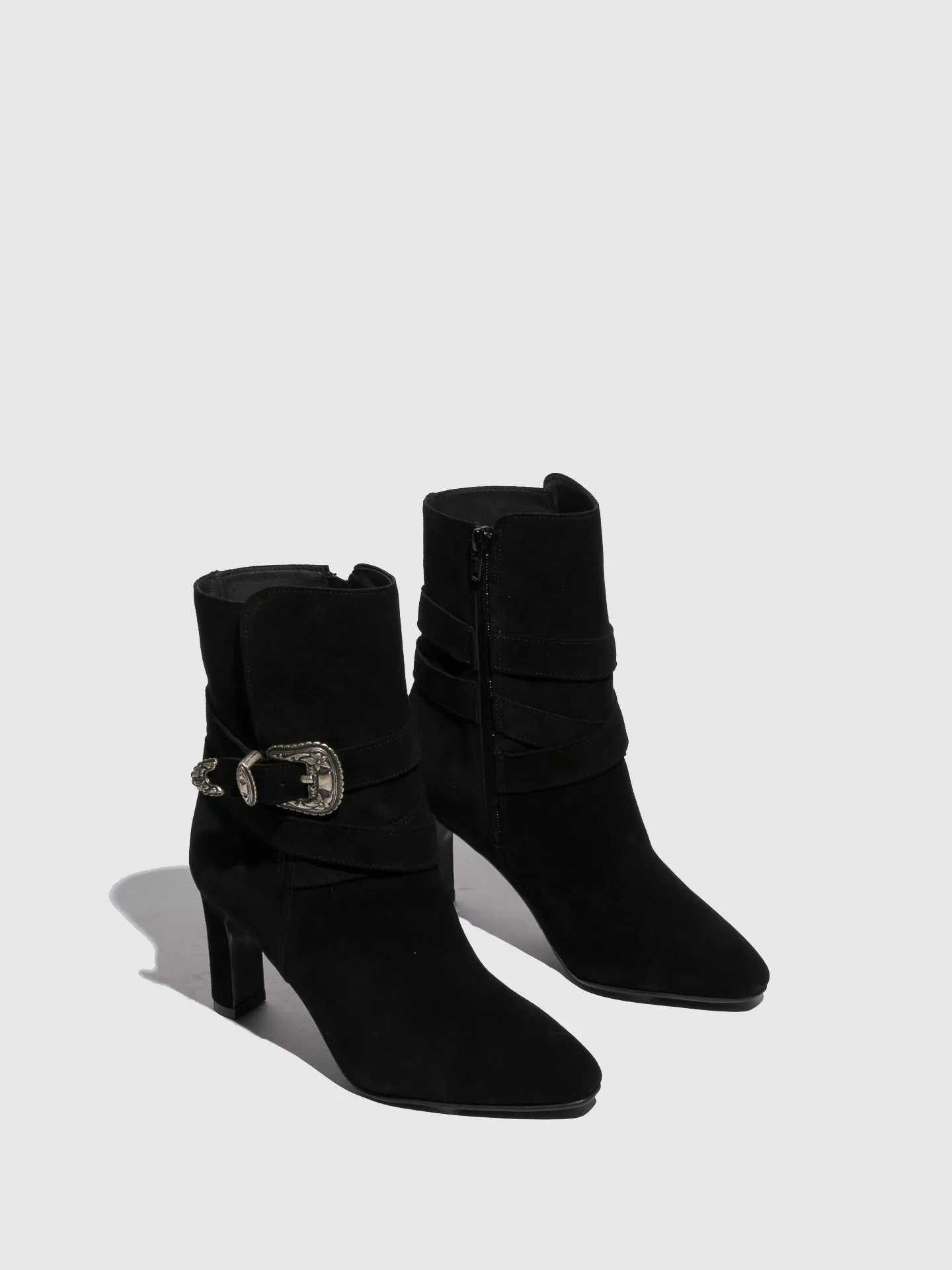 Black Buckle Boots