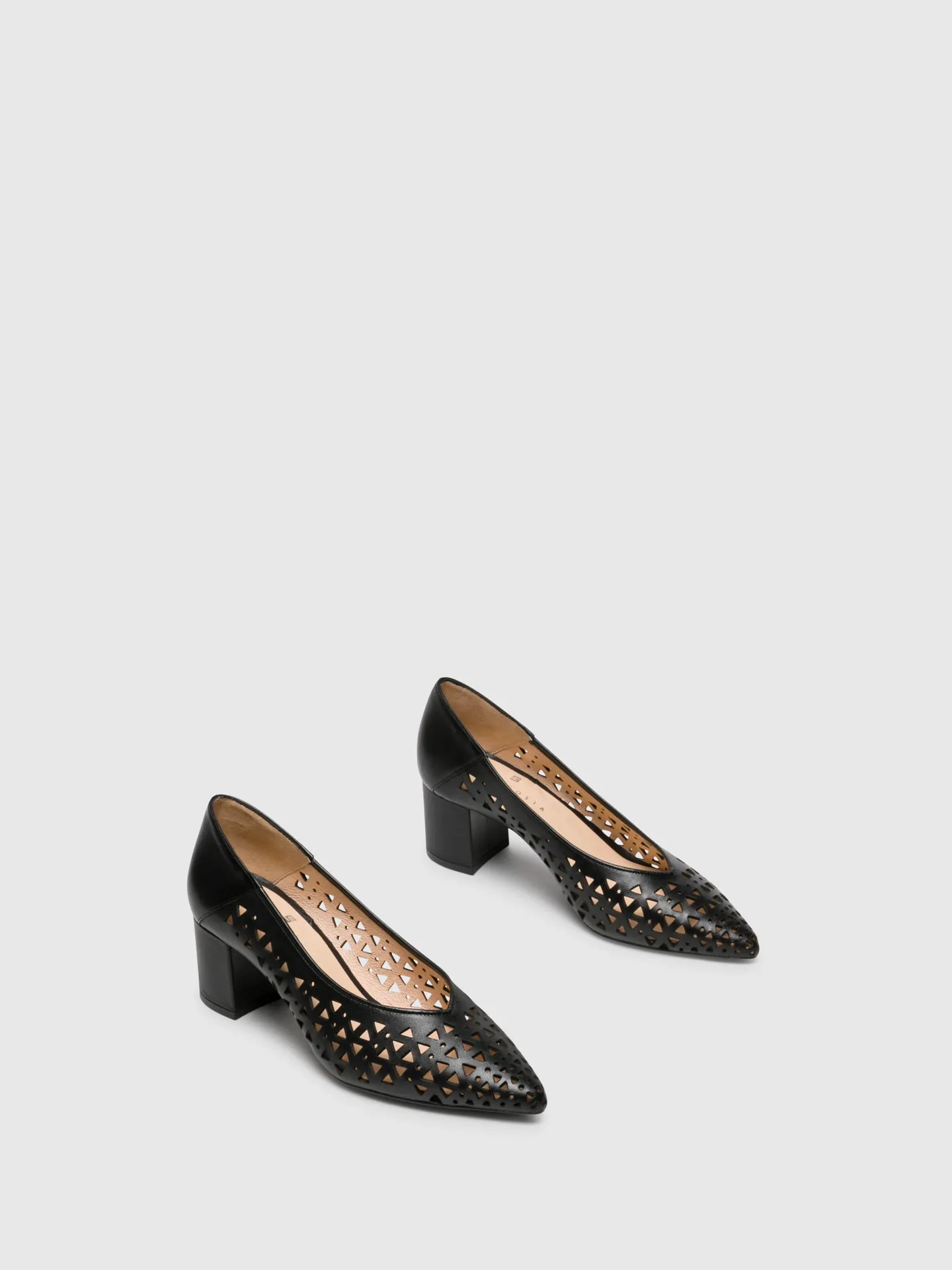 Black Chunky Heel Shoes