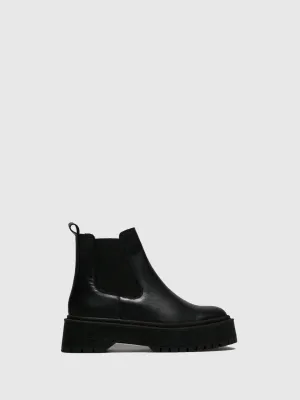 Black Elasticated Ankle Boots