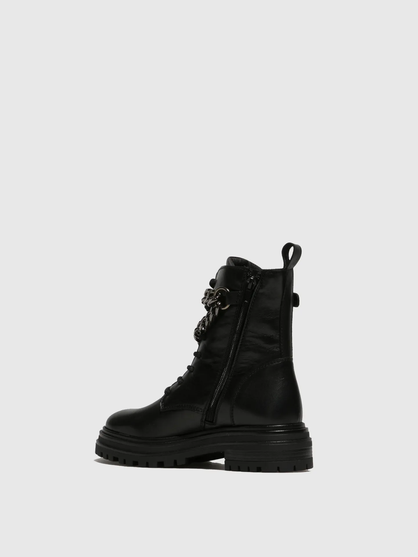 Black Lace-up Ankle Boots