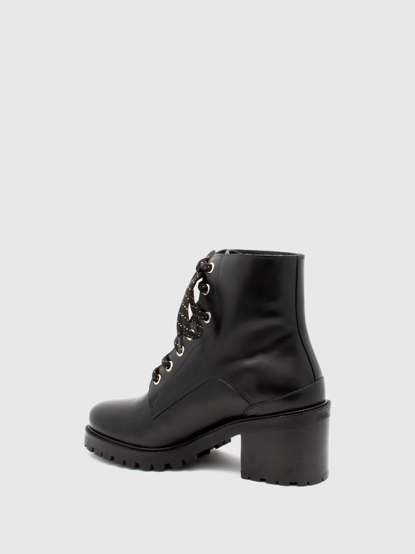 Black Lace-up Ankle Boots