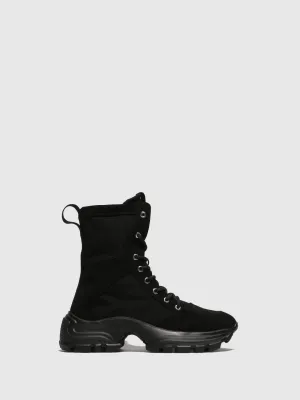 Black Lace-up Boots
