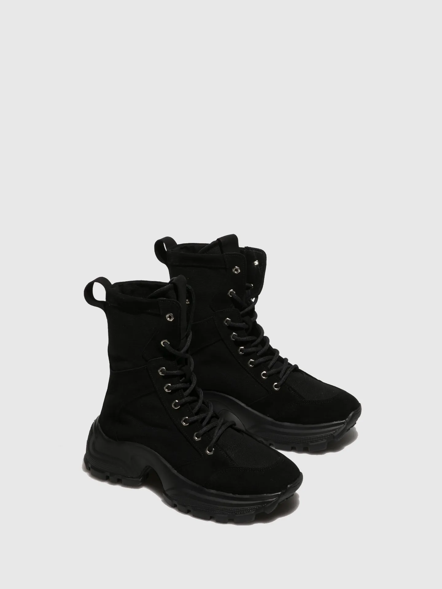 Black Lace-up Boots