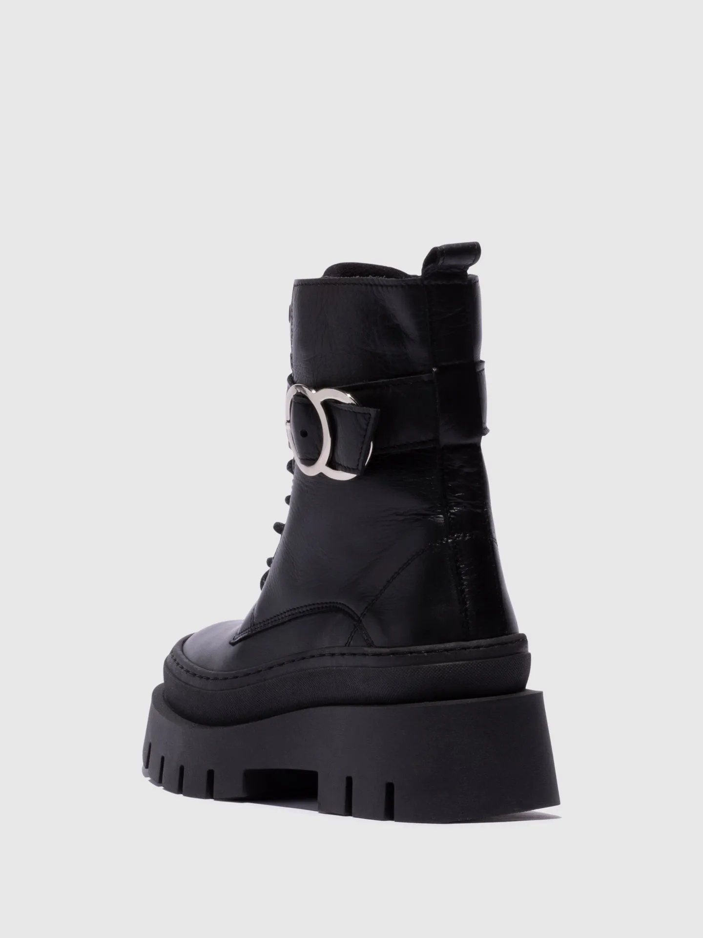Black Lace-up Boots