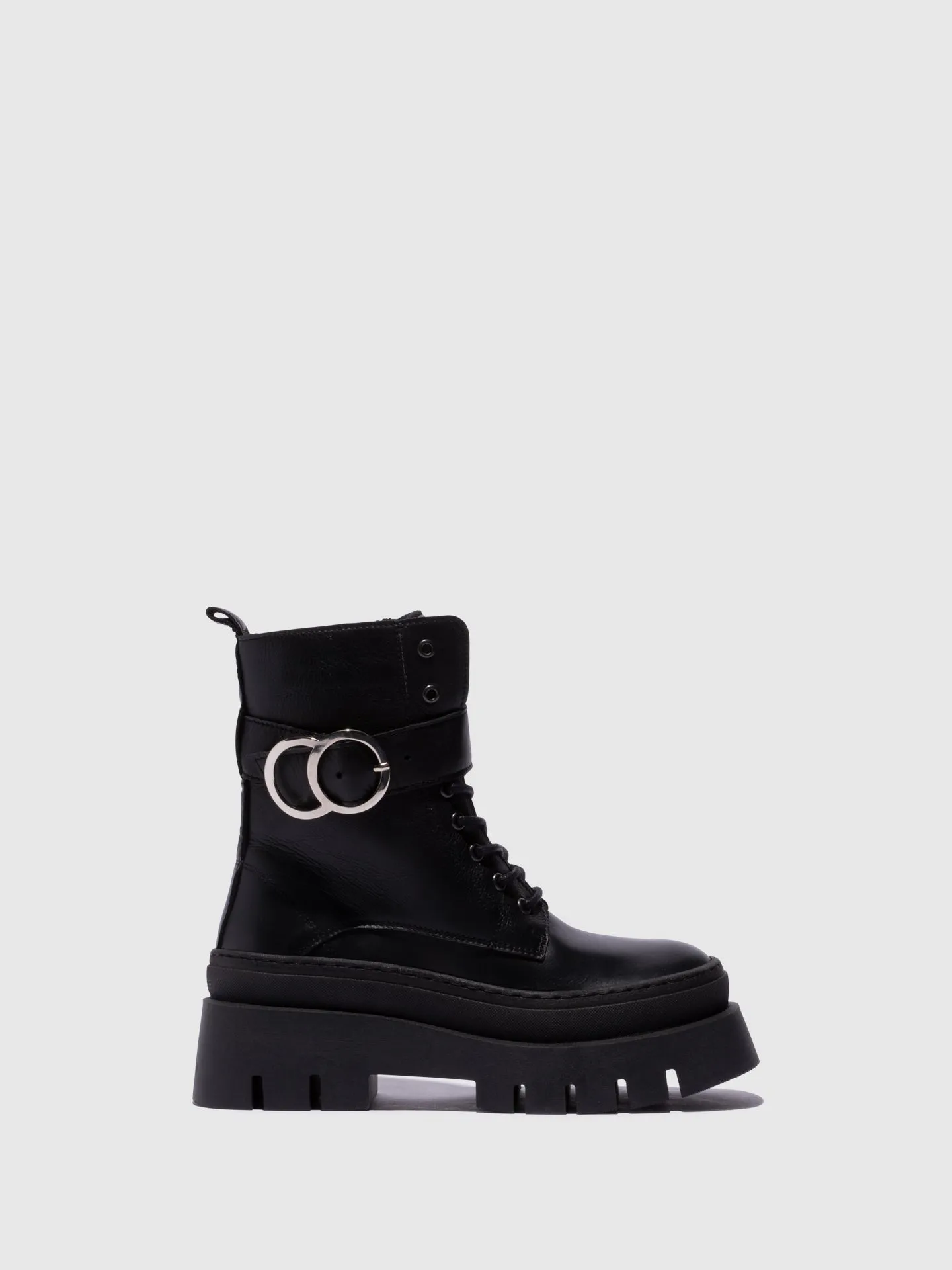 Black Lace-up Boots
