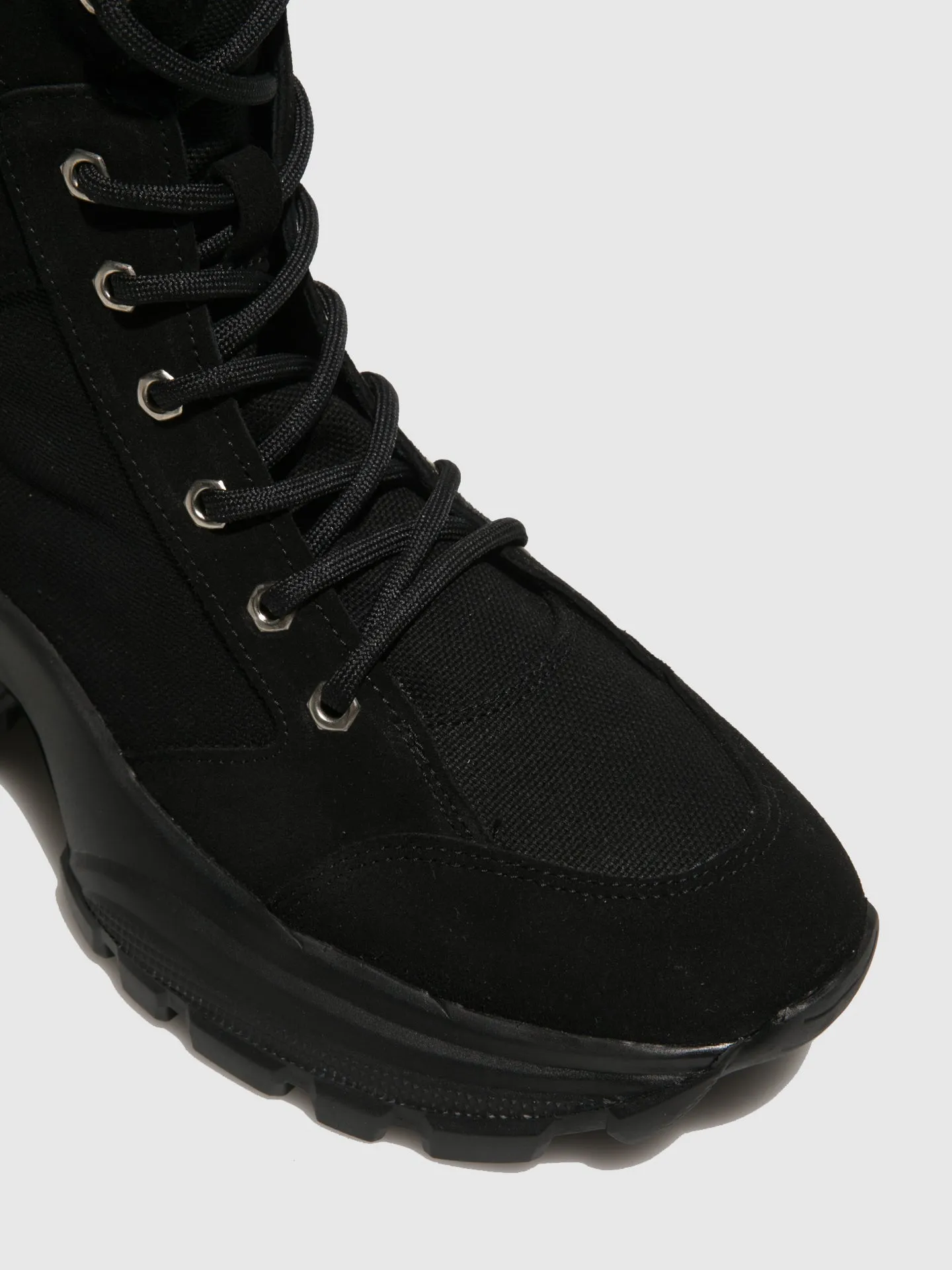 Black Lace-up Boots