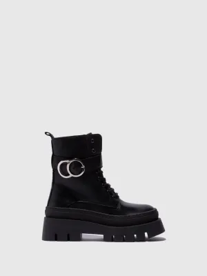 Black Lace-up Boots