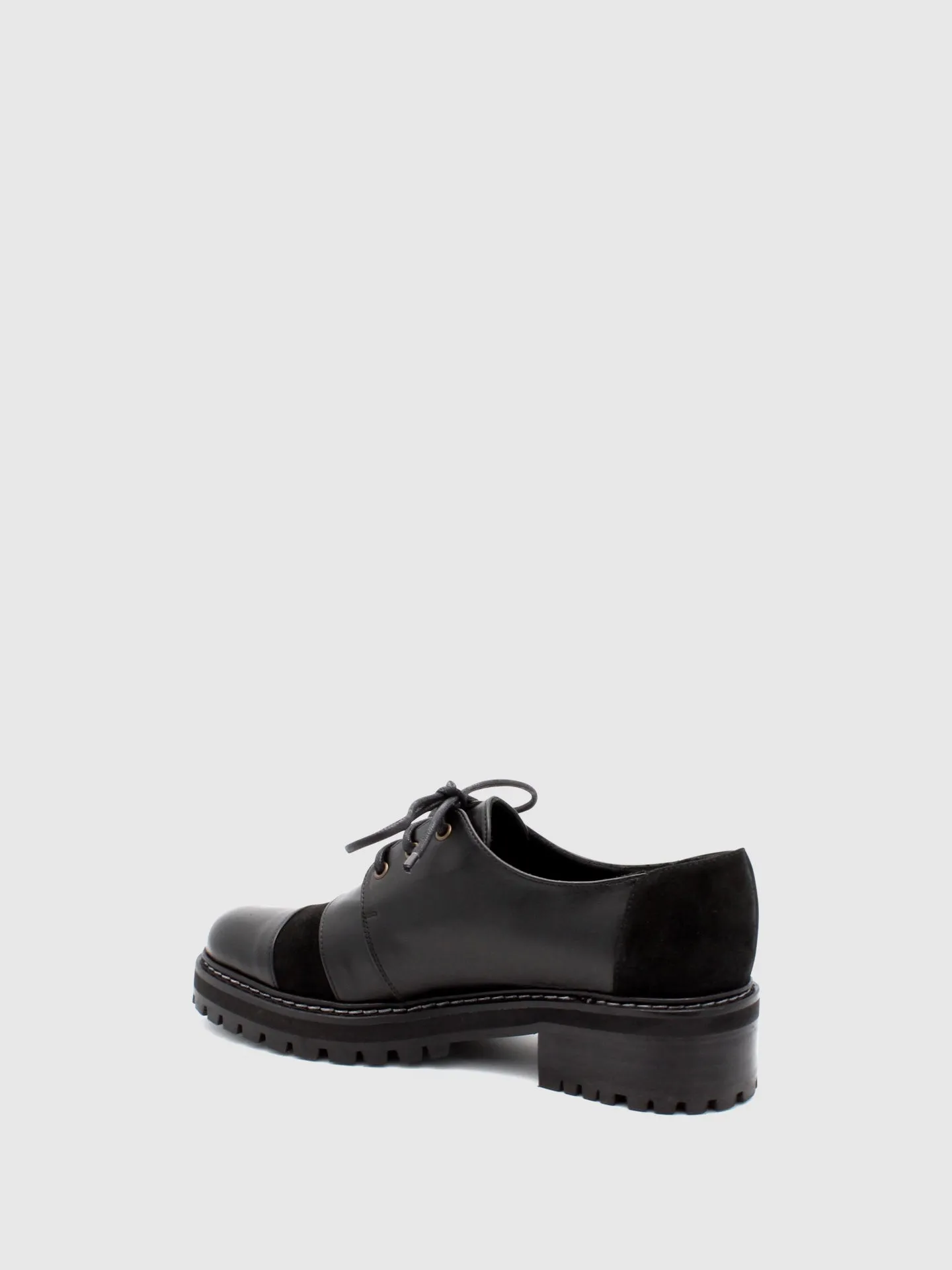 Black Lace-up Loafers