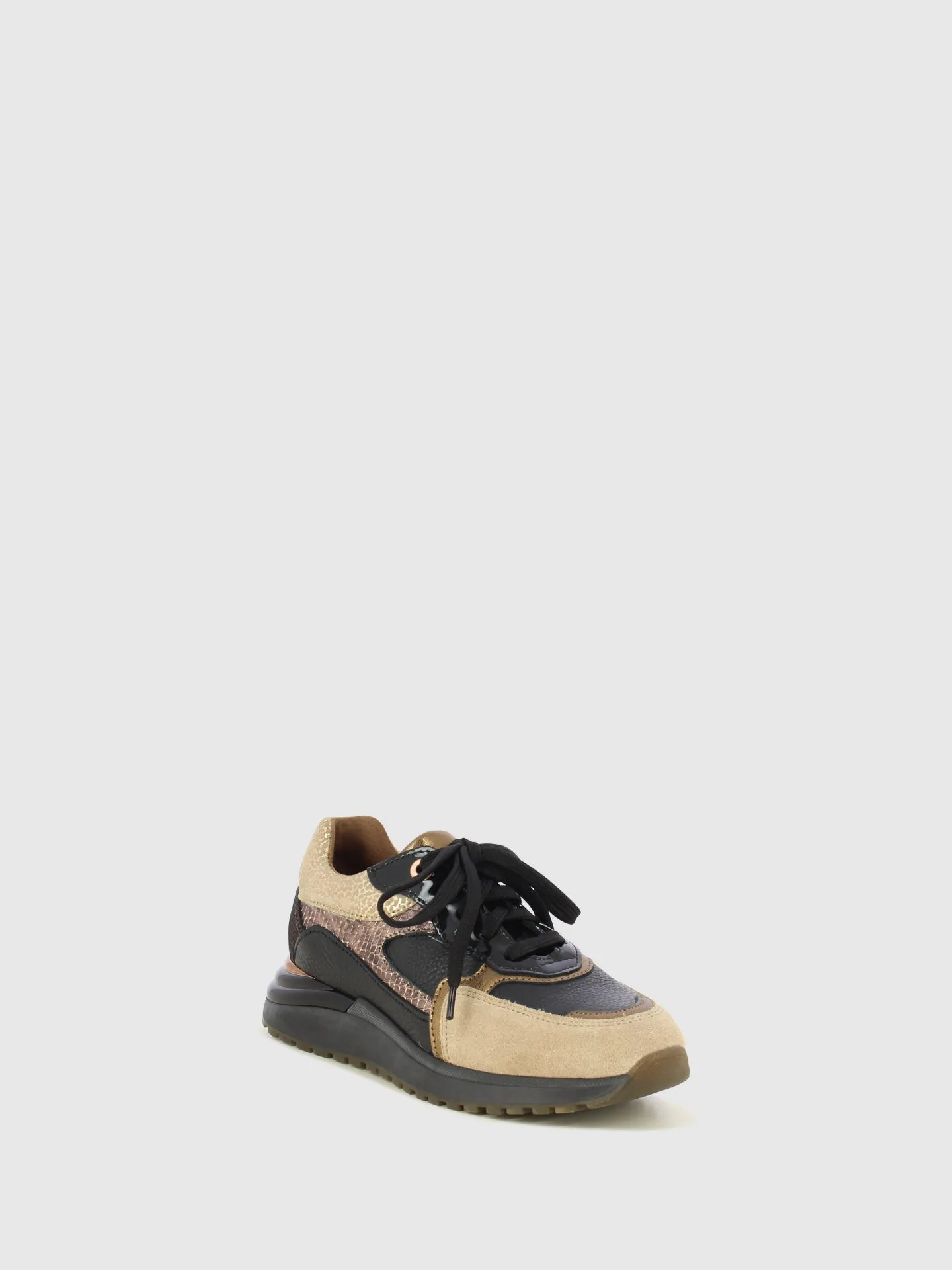 Black Lace-up Trainers