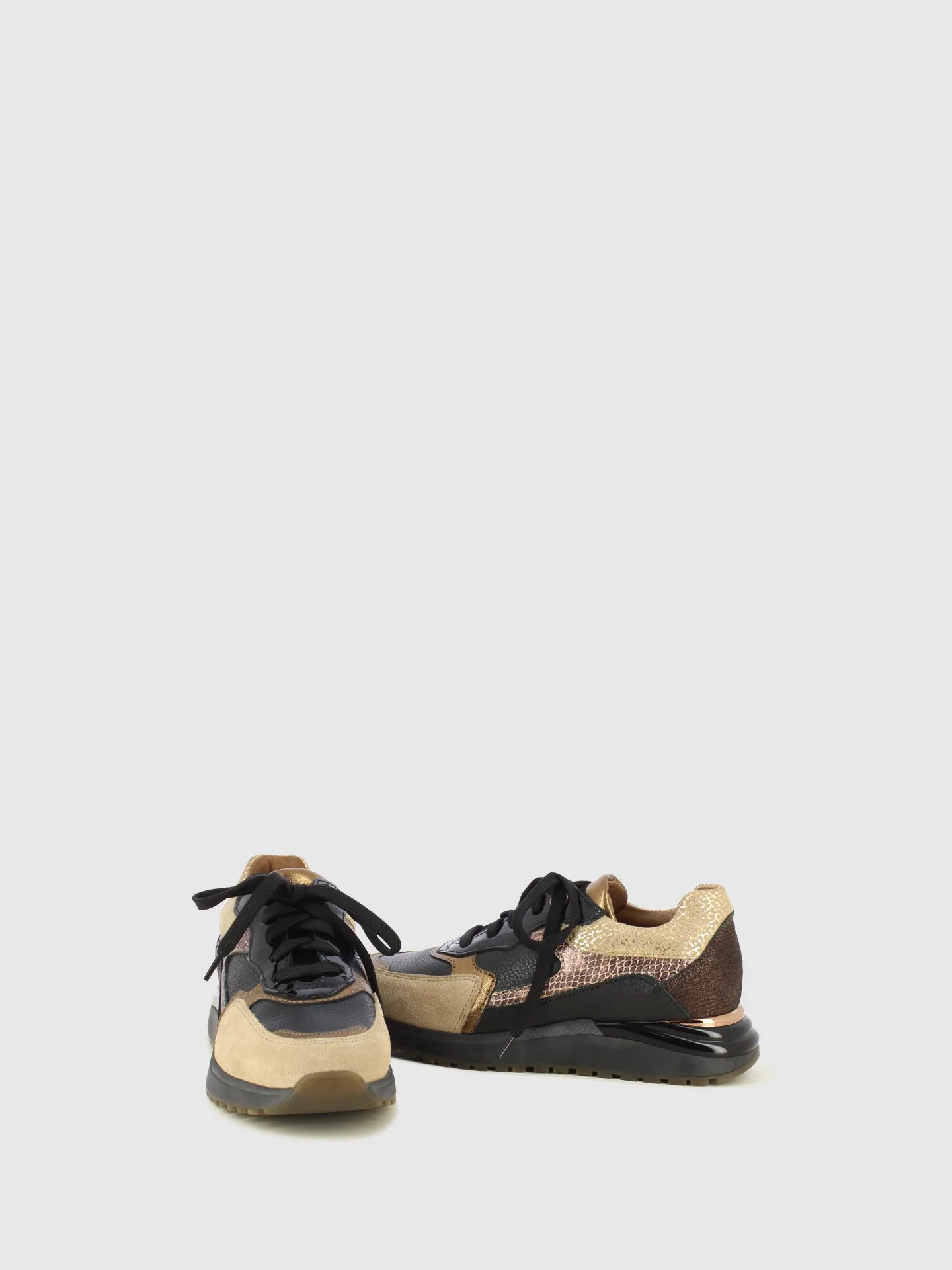 Black Lace-up Trainers