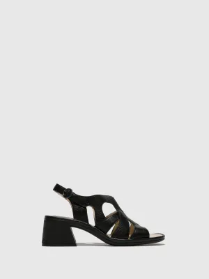 Black Open Toe Sandals