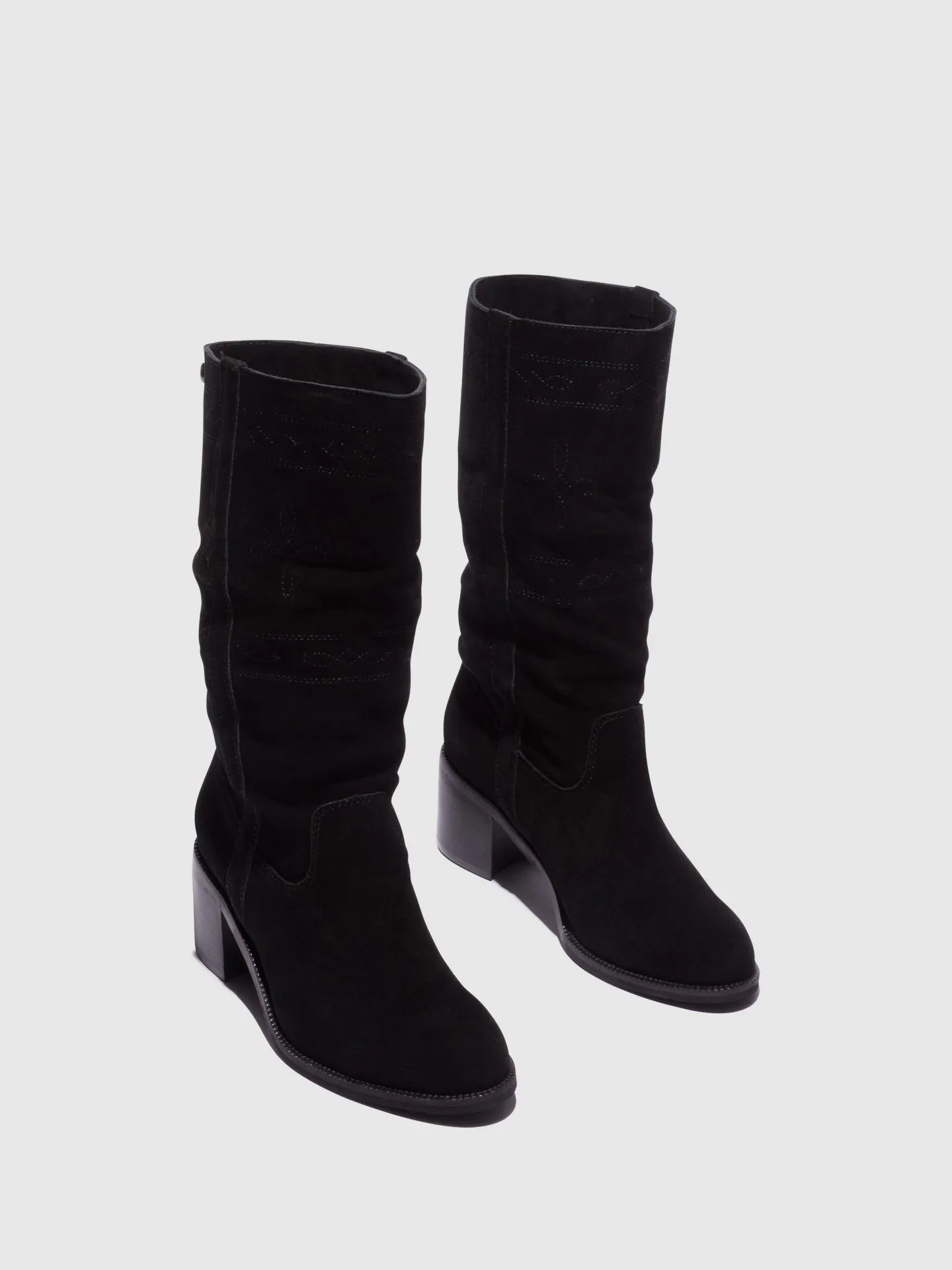 Black Round Toe Boots