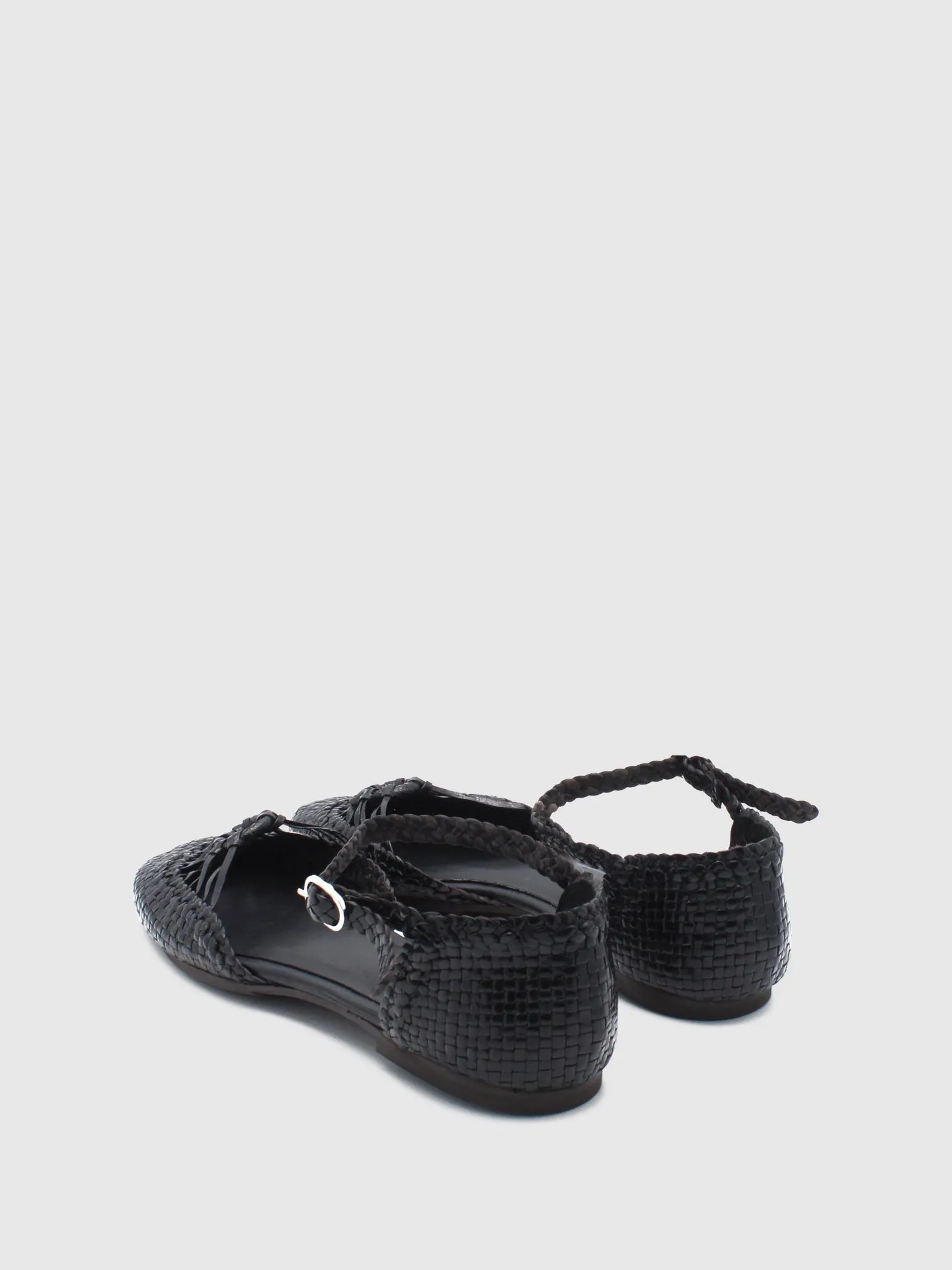 Black Round Toe Sandals
