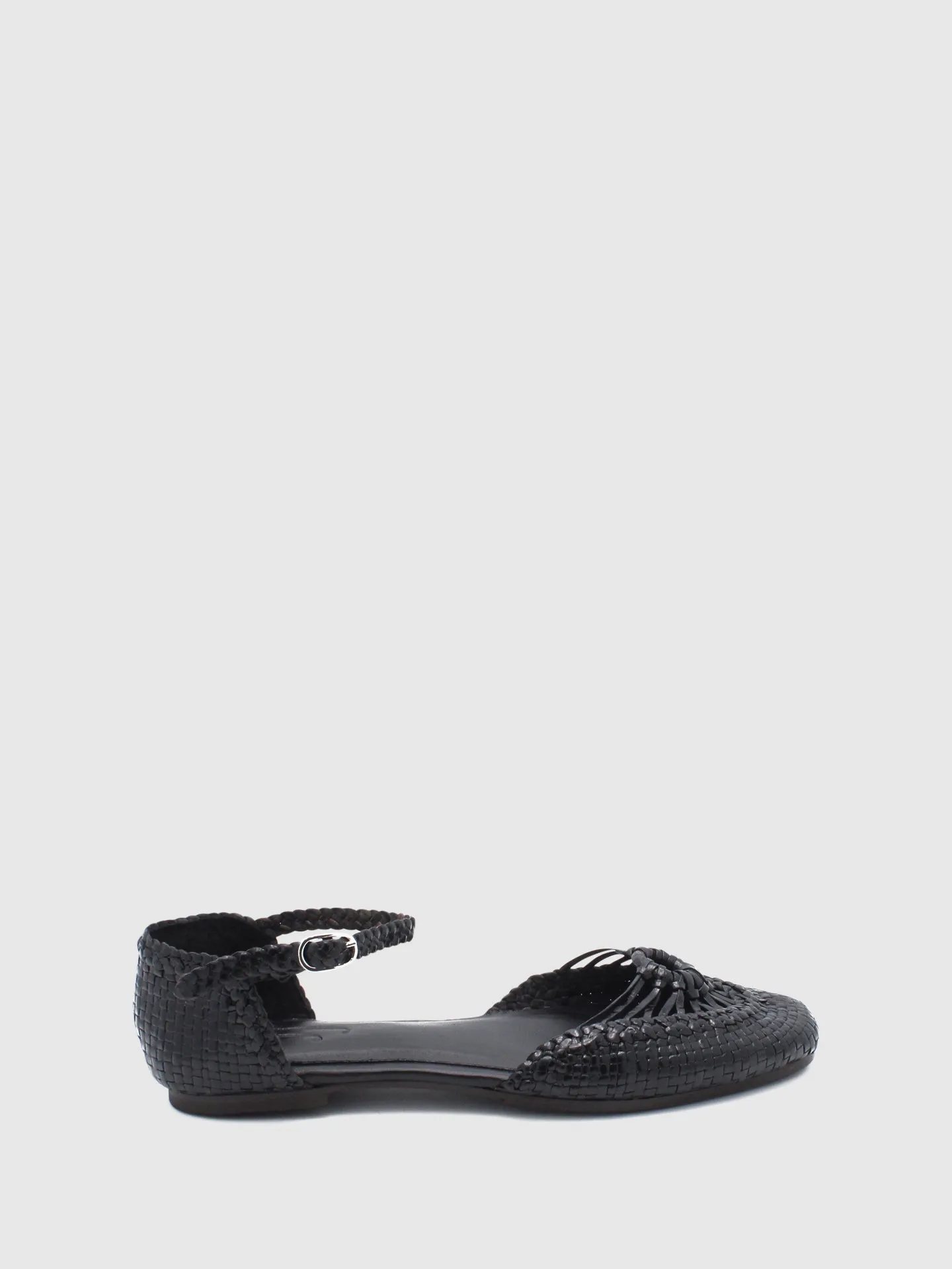 Black Round Toe Sandals