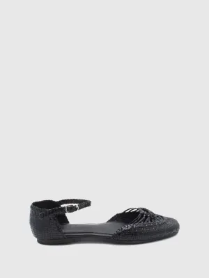 Black Round Toe Sandals