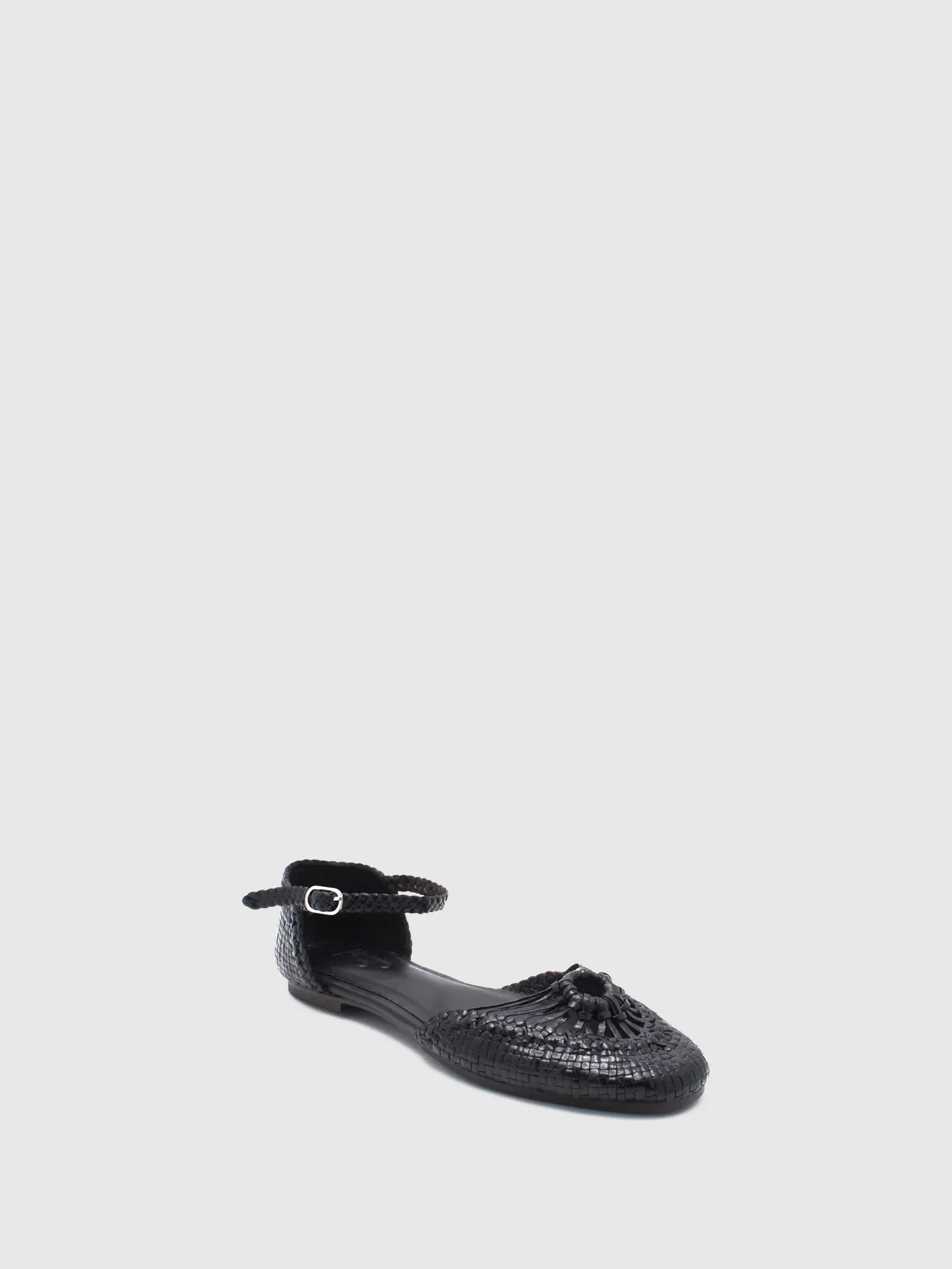 Black Round Toe Sandals