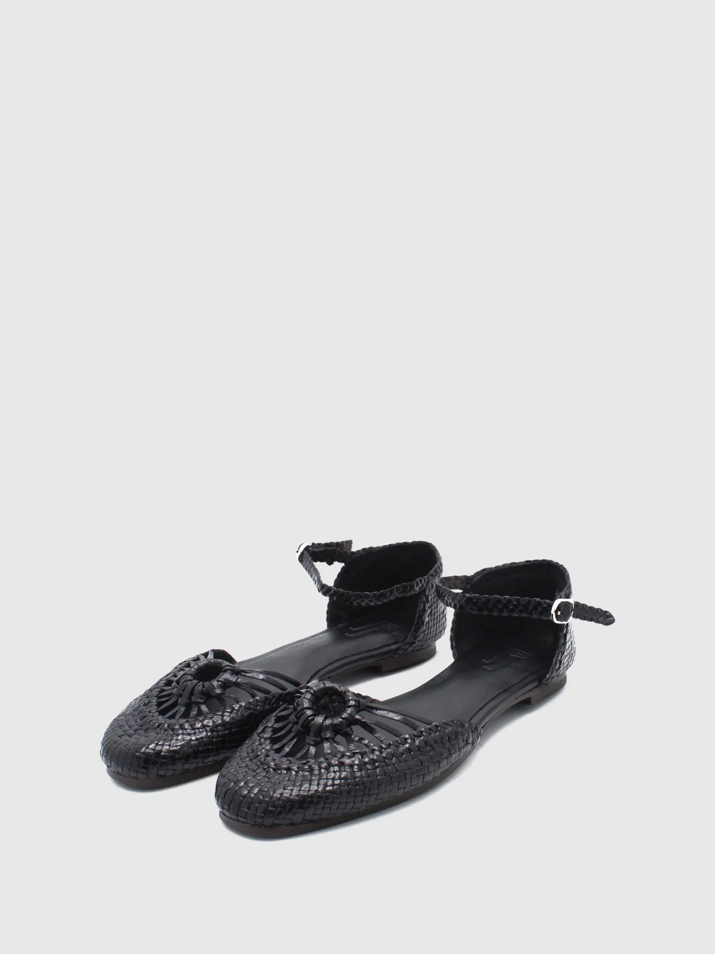 Black Round Toe Sandals