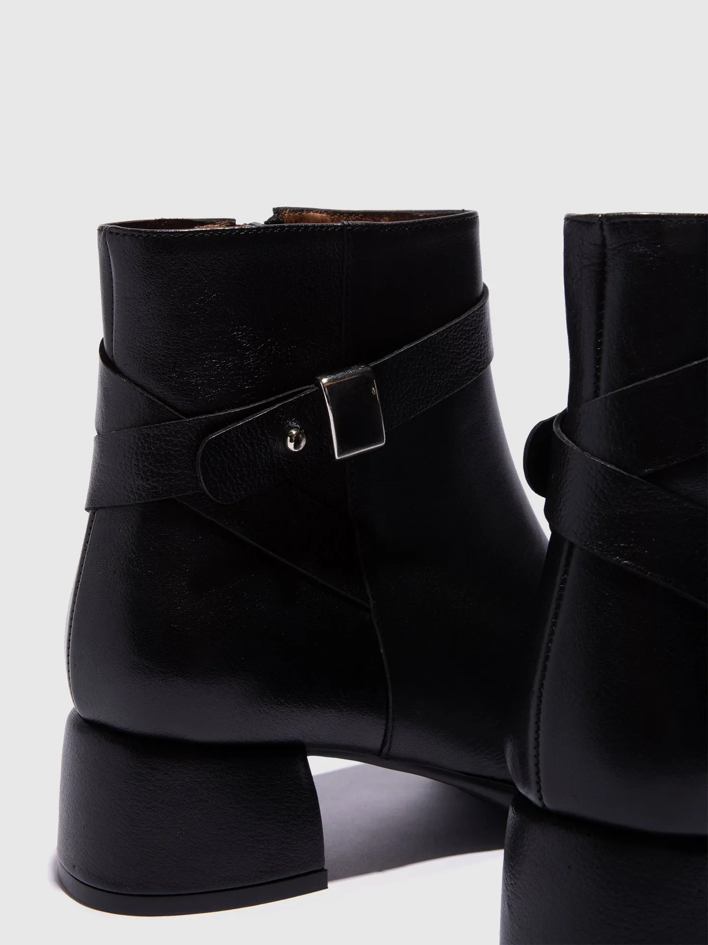 Black Zip Up Ankle Boots