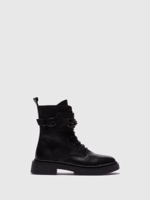 Black Zip Up Ankle Boots