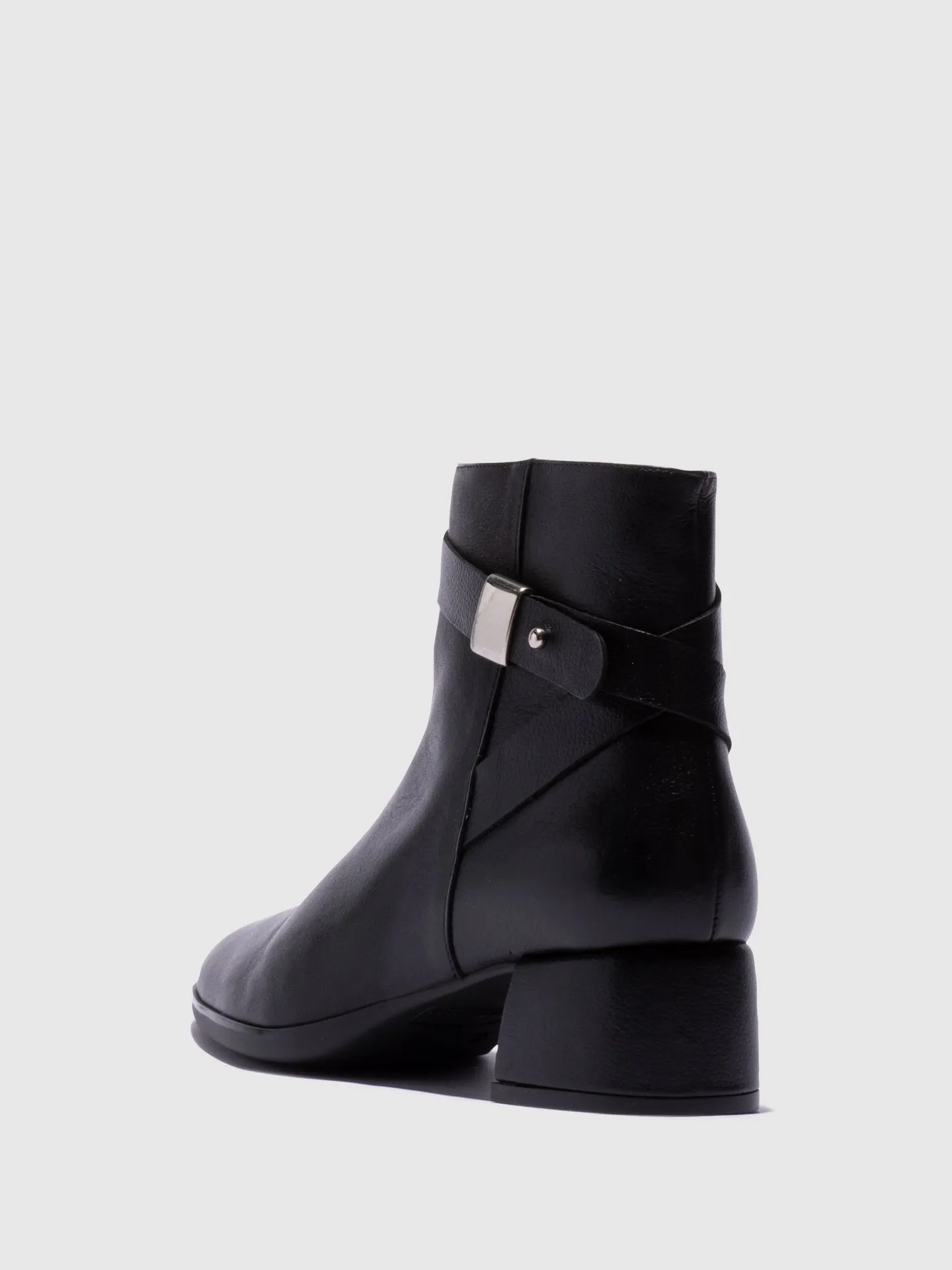 Black Zip Up Ankle Boots