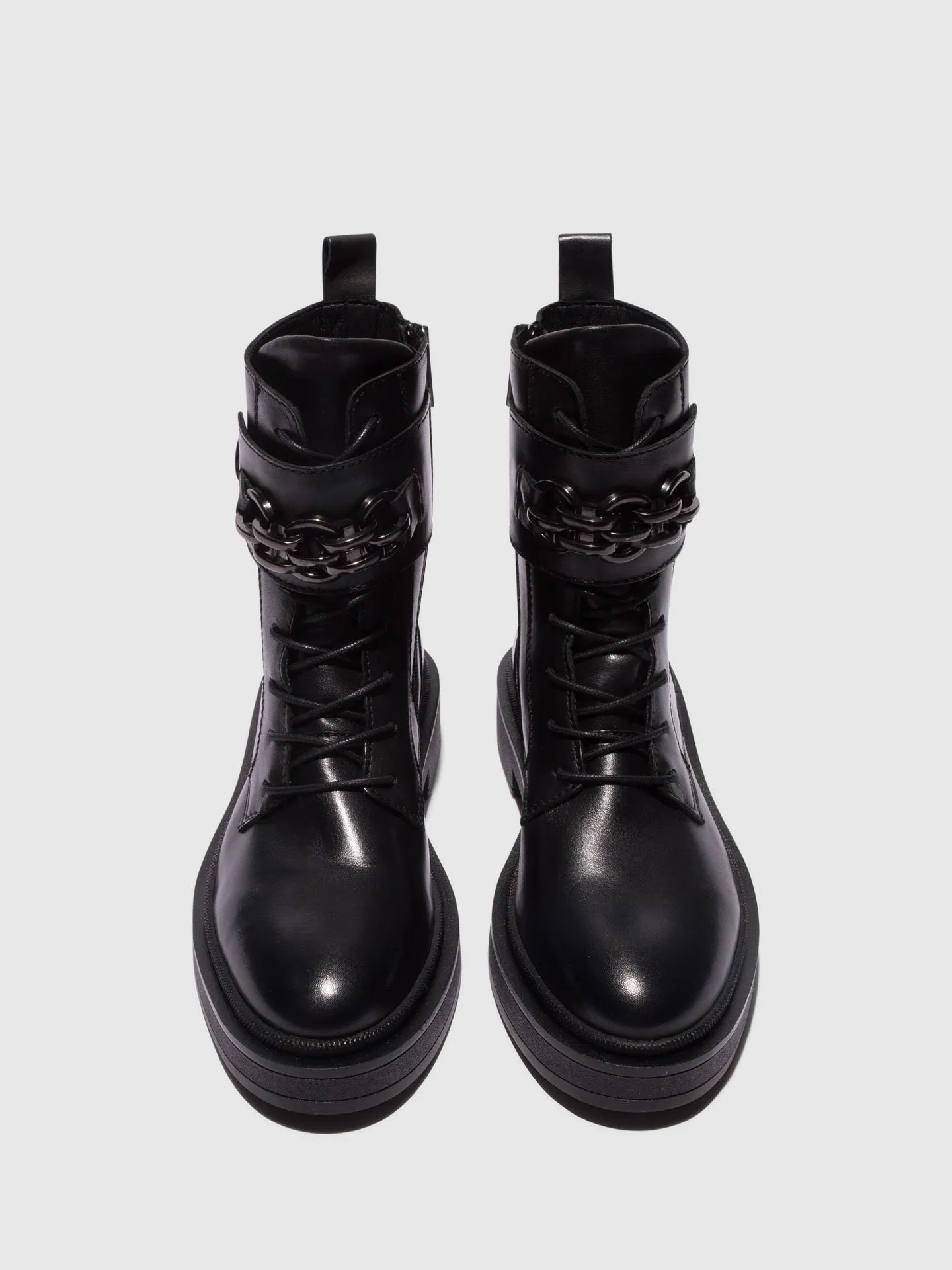 Black Zip Up Ankle Boots