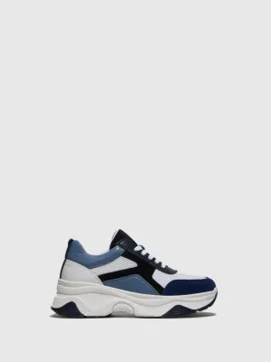 Blue Lace-up Trainers