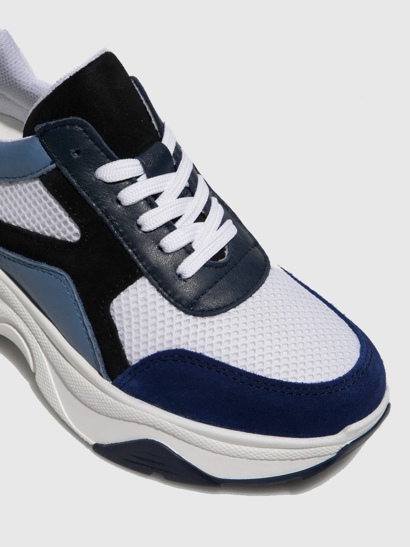Blue Lace-up Trainers