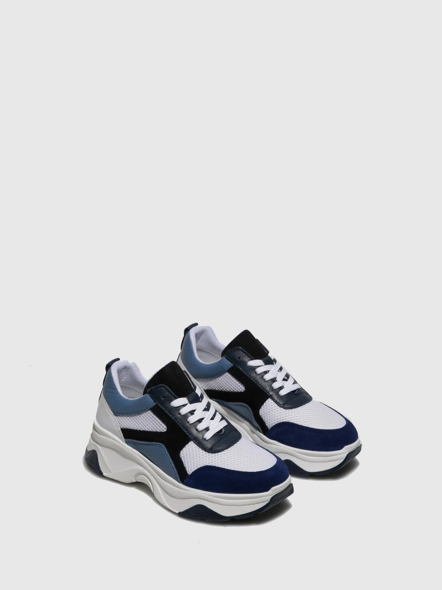 Blue Lace-up Trainers