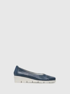 Blue Wedge Shoes