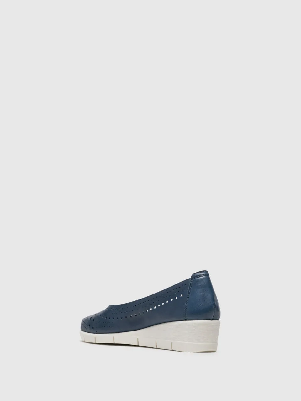 Blue Wedge Shoes