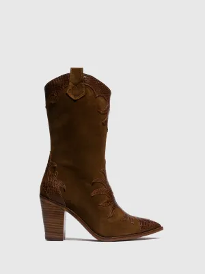 Brown Pointed Toe Boots