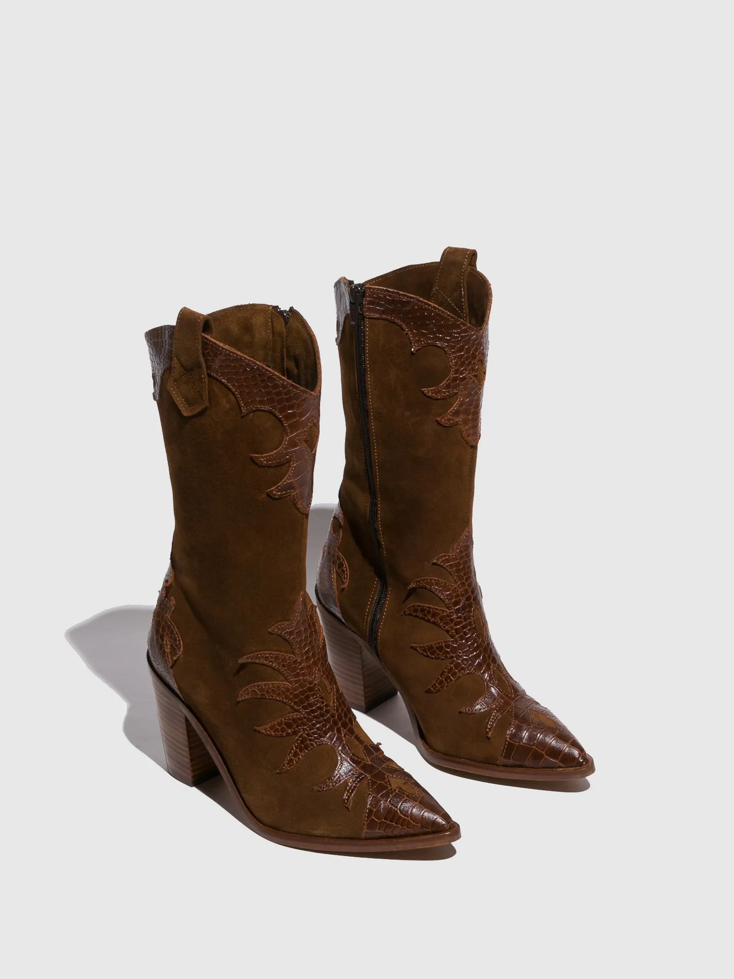 Brown Pointed Toe Boots