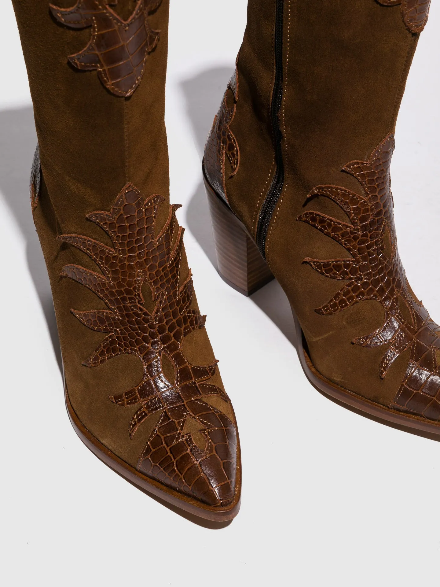 Brown Pointed Toe Boots
