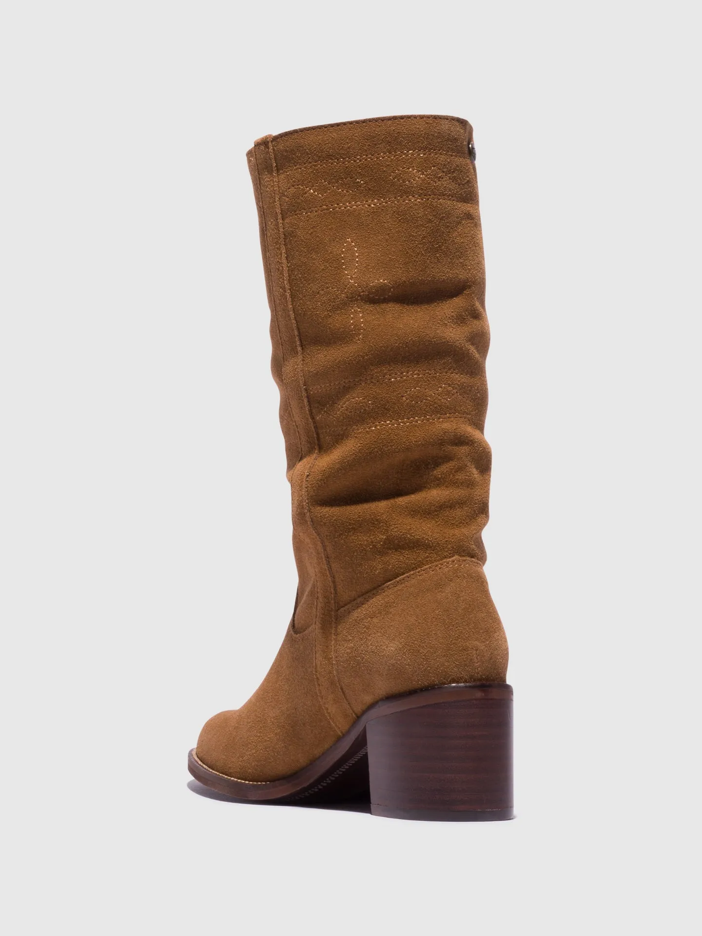 Brown Round Toe Boots