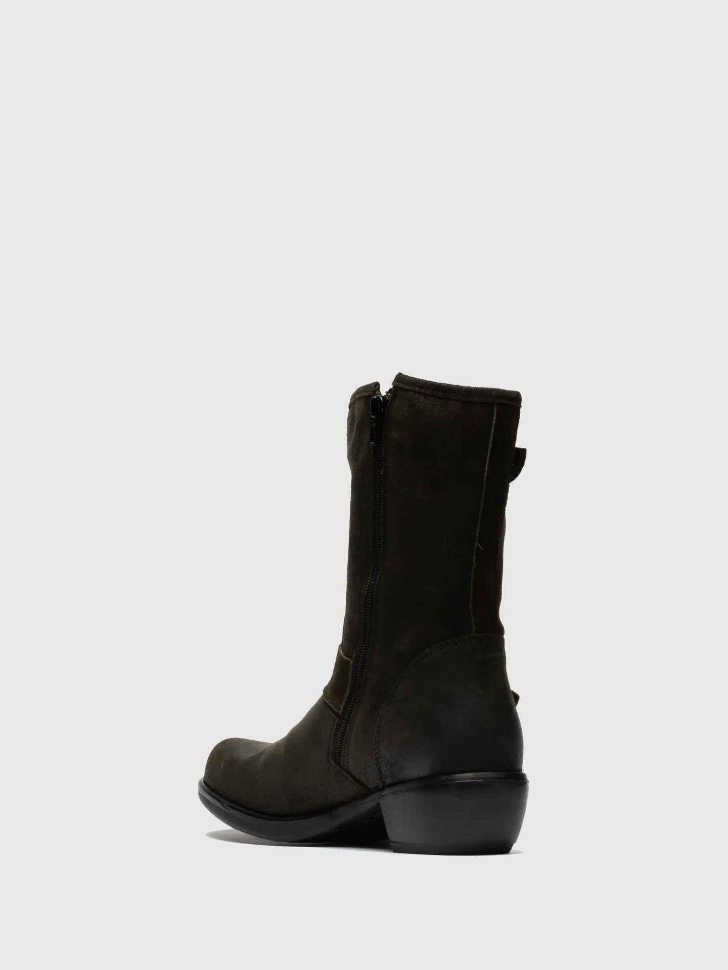 Brown Zip Up Boots