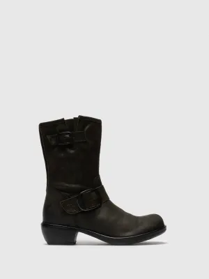 Brown Zip Up Boots