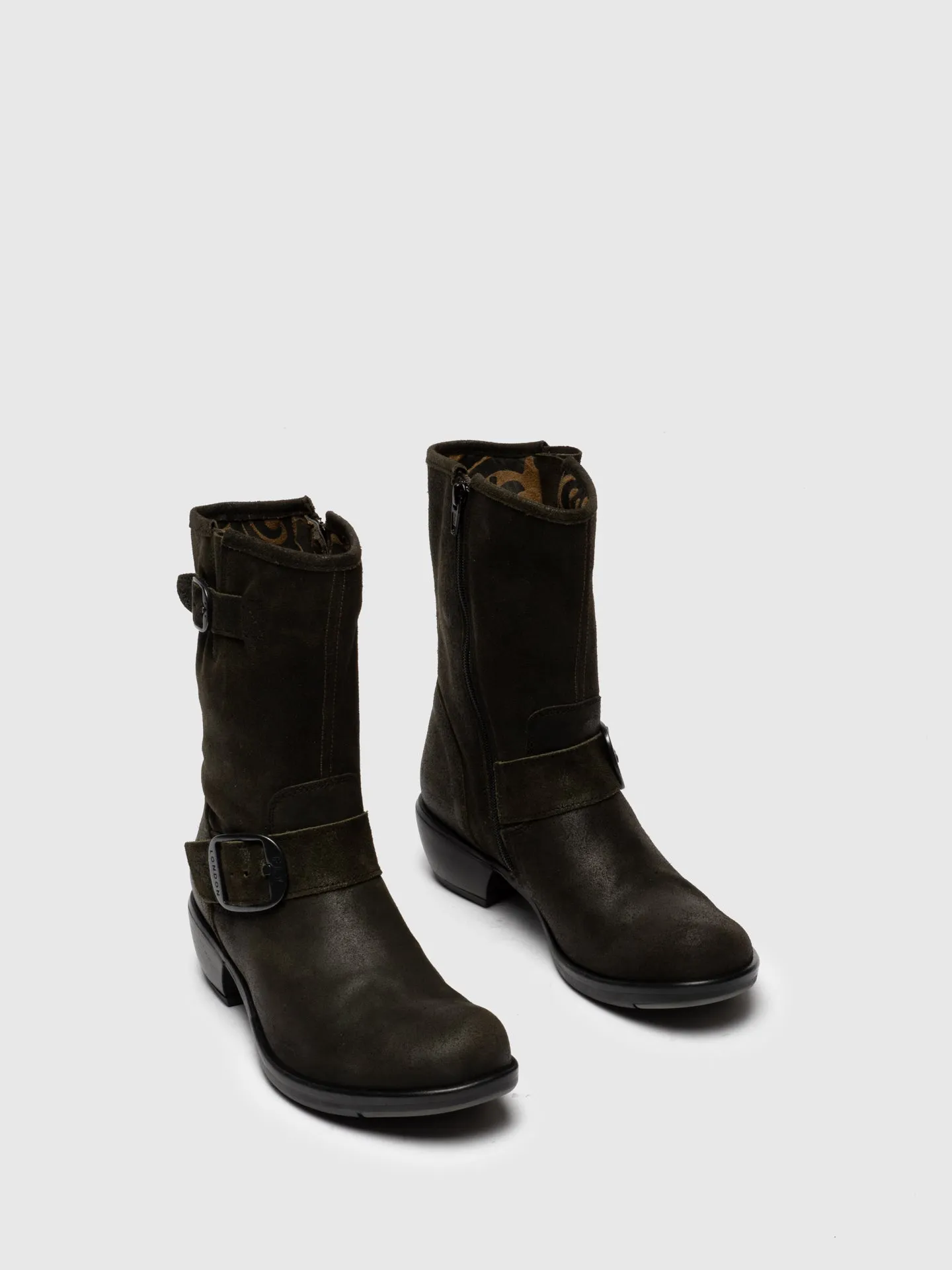Brown Zip Up Boots