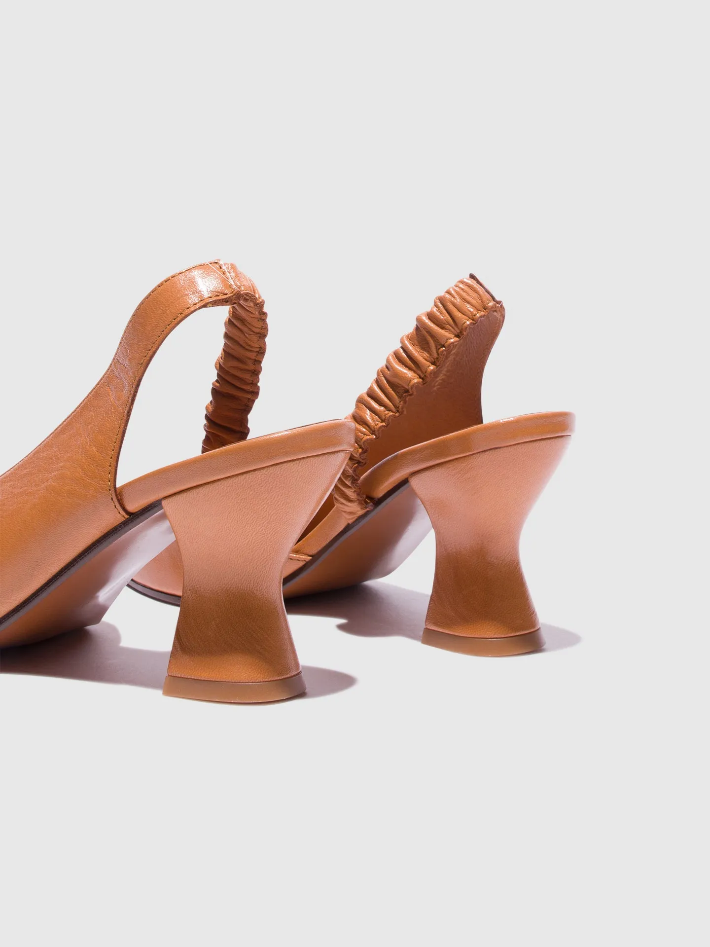 Camel Ankle Strap Shoes
