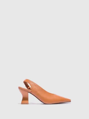 Camel Ankle Strap Shoes