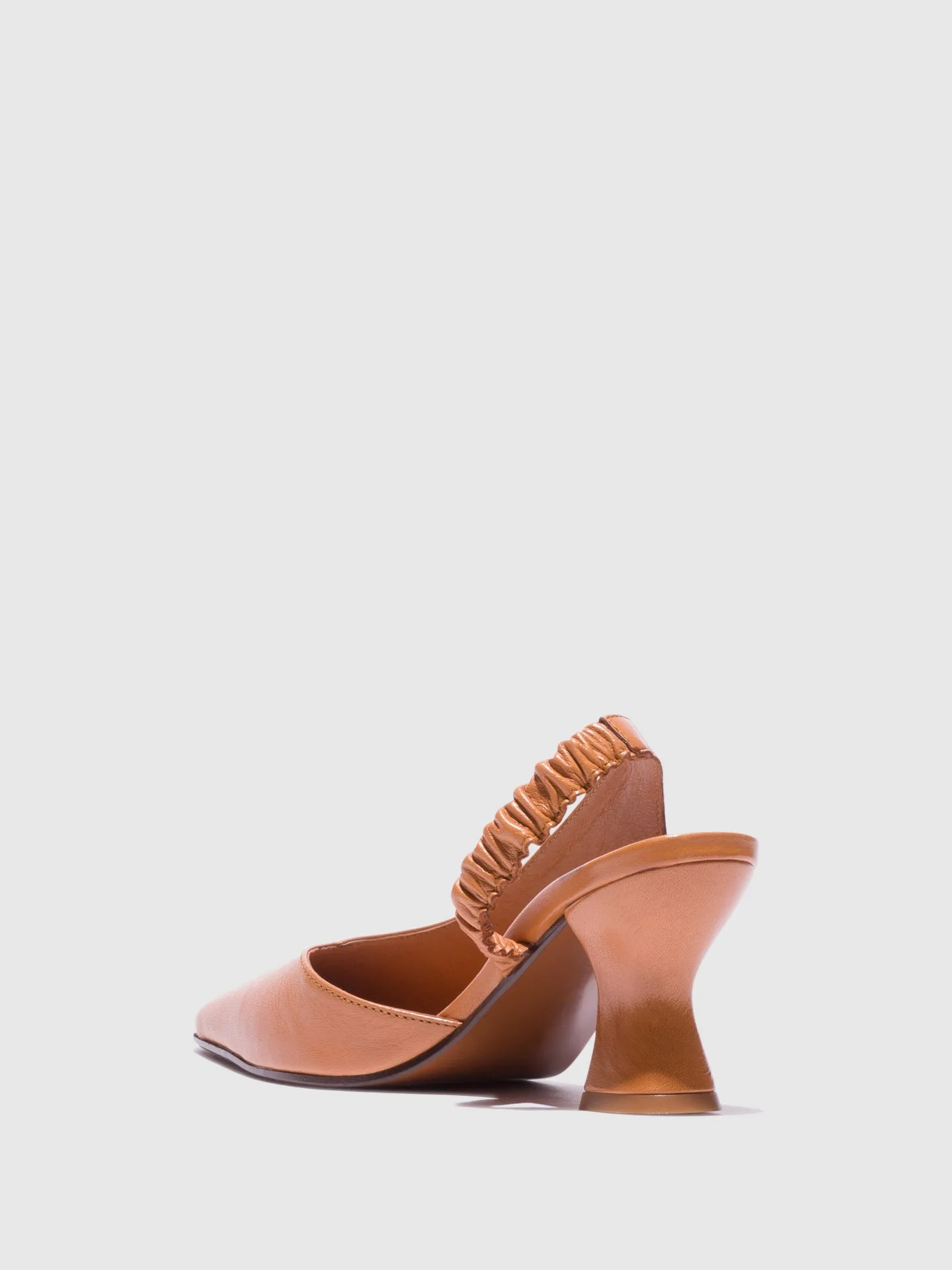 Camel Ankle Strap Shoes