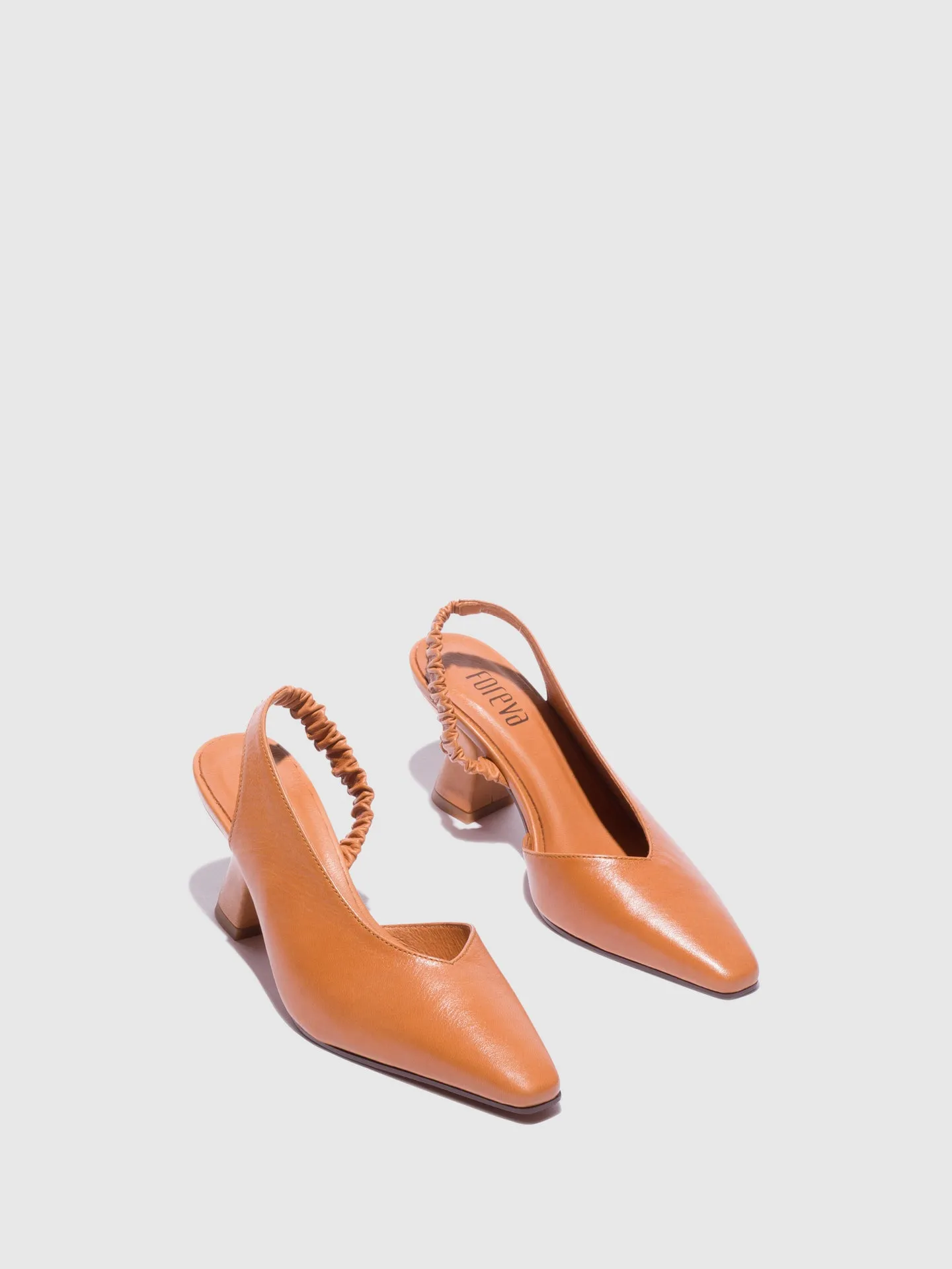 Camel Ankle Strap Shoes