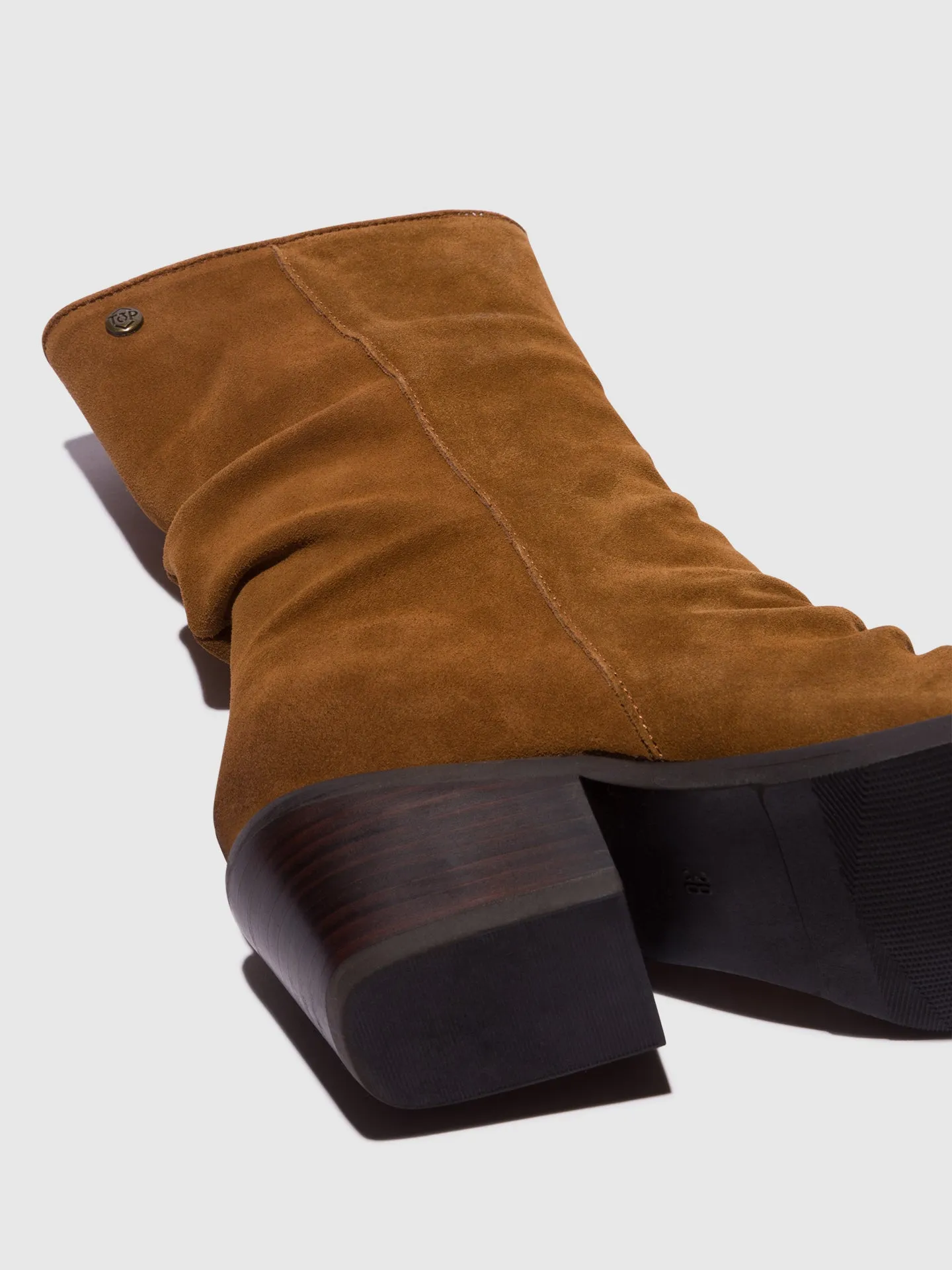 Camel Cowboy Ankle Boots