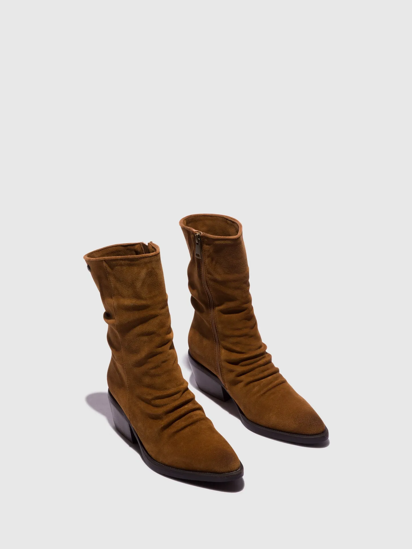 Camel Cowboy Ankle Boots