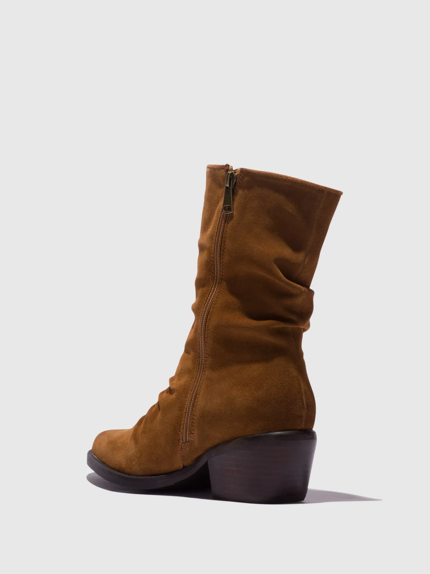Camel Cowboy Ankle Boots